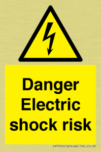 Danger Electric shock risk